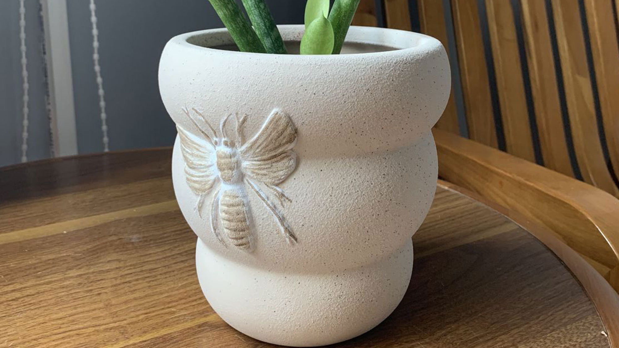 Amazon.com : YBX 8 Inch + 6 Inch White Flower Pattern Plant Pots