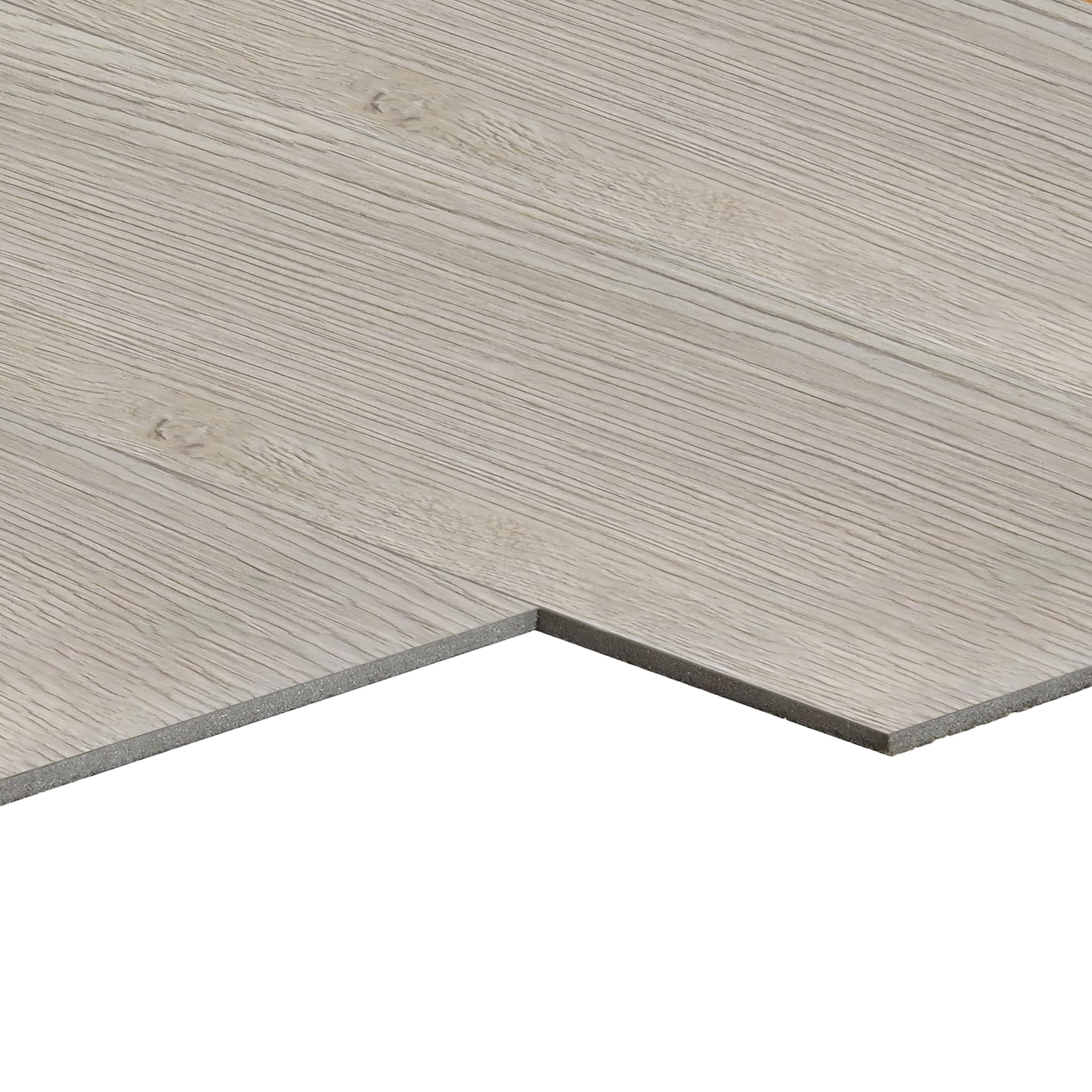 UISEBRT Pavimenti in PVC Autoadesivo Listoni in laminato vinilico, Effetto legno, 91,44 x 15,24 x 0,2 cm, 18 pezzi circa 2,5 m², Piastrelle Adesive PVC per Cucina Soggiorno Balcone, Beige Grigio