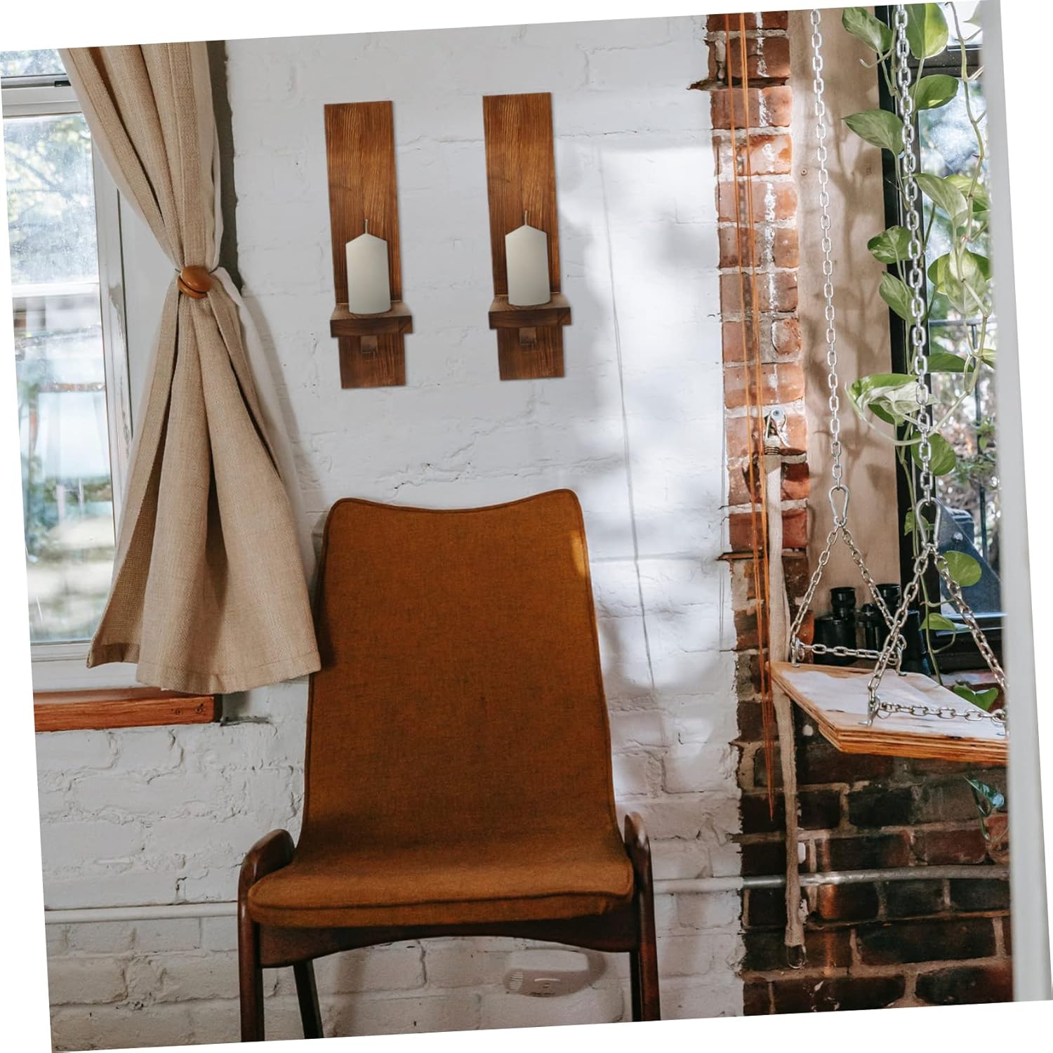 1pair Wall Candle Sconces Rustic Wall Decor for Bedroom Elegant Candle Holders for Tea Lights for Warm Atmosphere