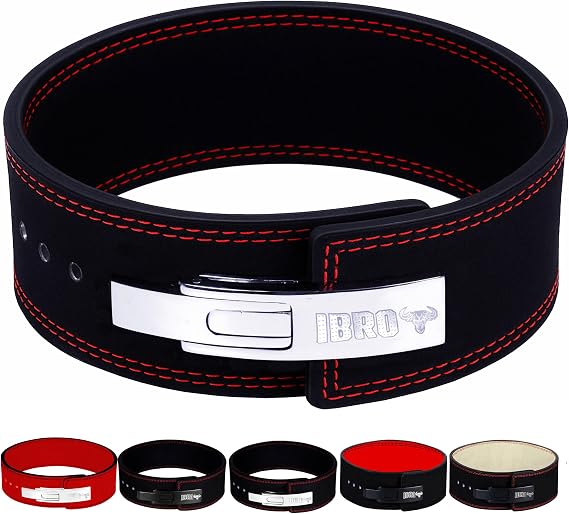 IBRO Powerlifting Lever Gym Belt Power 8MM, 10MM or 13MM Extreme Heavy Duty Genuine Leather Belts - Squats Deadlifts Bodybuilding Weight Lifting IPF Power Lifting Strongman for Men