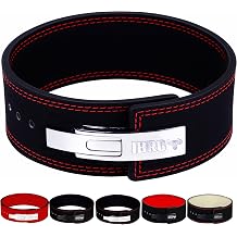 IBRO Powerlifting Lever Gym Belt Power 8MM, 10MM or 13MM Extreme Heavy Duty Genuine Leather Belts - Squats Deadlifts Bodybuilding Weight Lifting IPF Power Lifting Strongman for Men