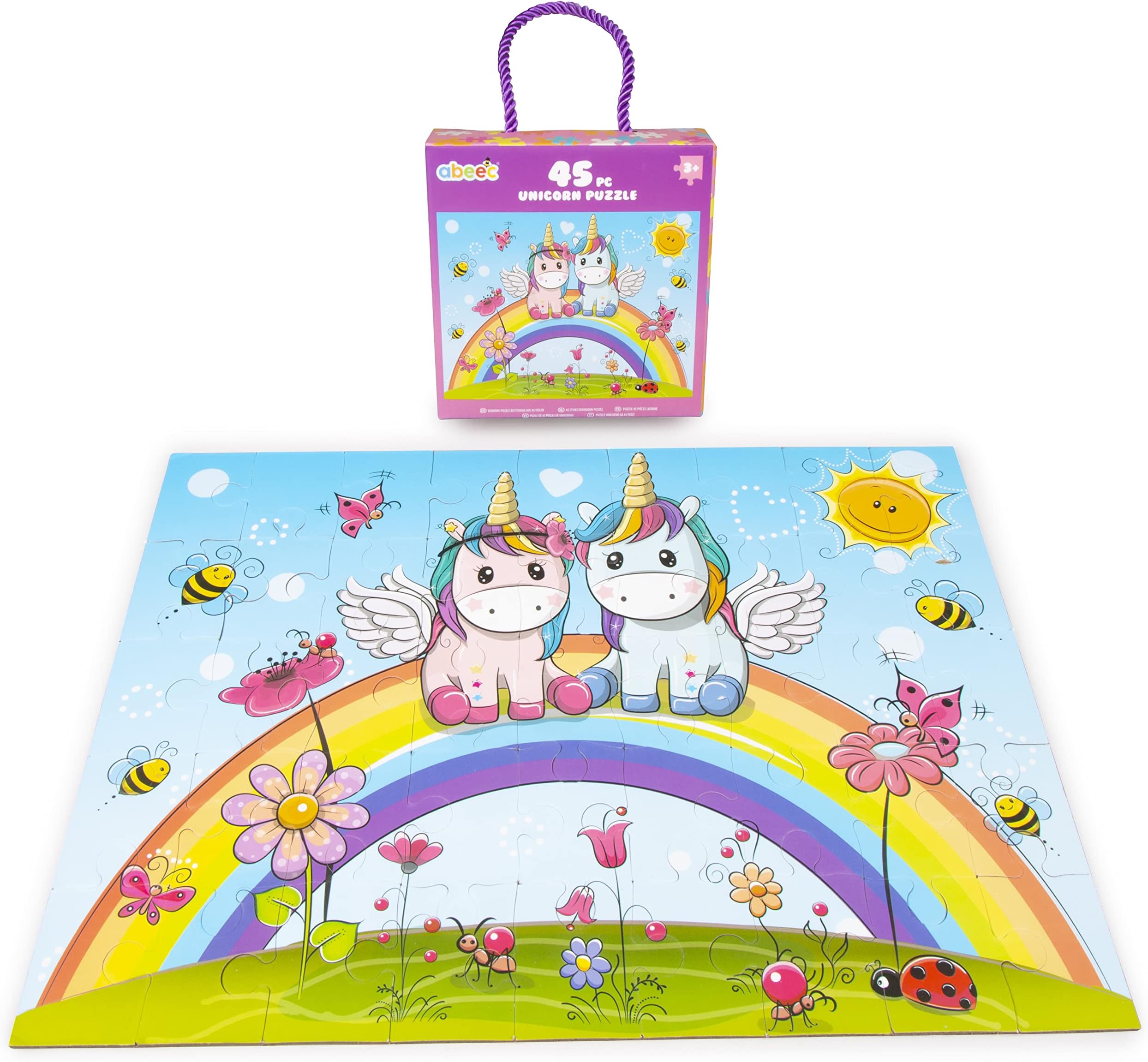 Abeec Unicorn 45 Piece Jigsaw Puzzle - Kids Puzzles Age 3+ - Unicorn Toys & Gifts