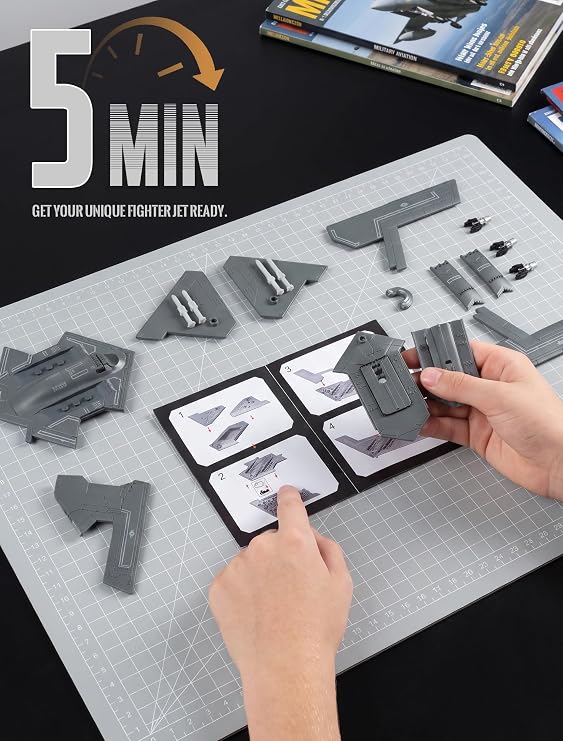 SEBUNAS 1/200 Scale Quick Build B-2 Spirit Military Aircraft Toy Model USAF Stealth Strategic Heavy Bomber Plastic Building Airplane Model Kit for Gift and Collection (26 Pieces)