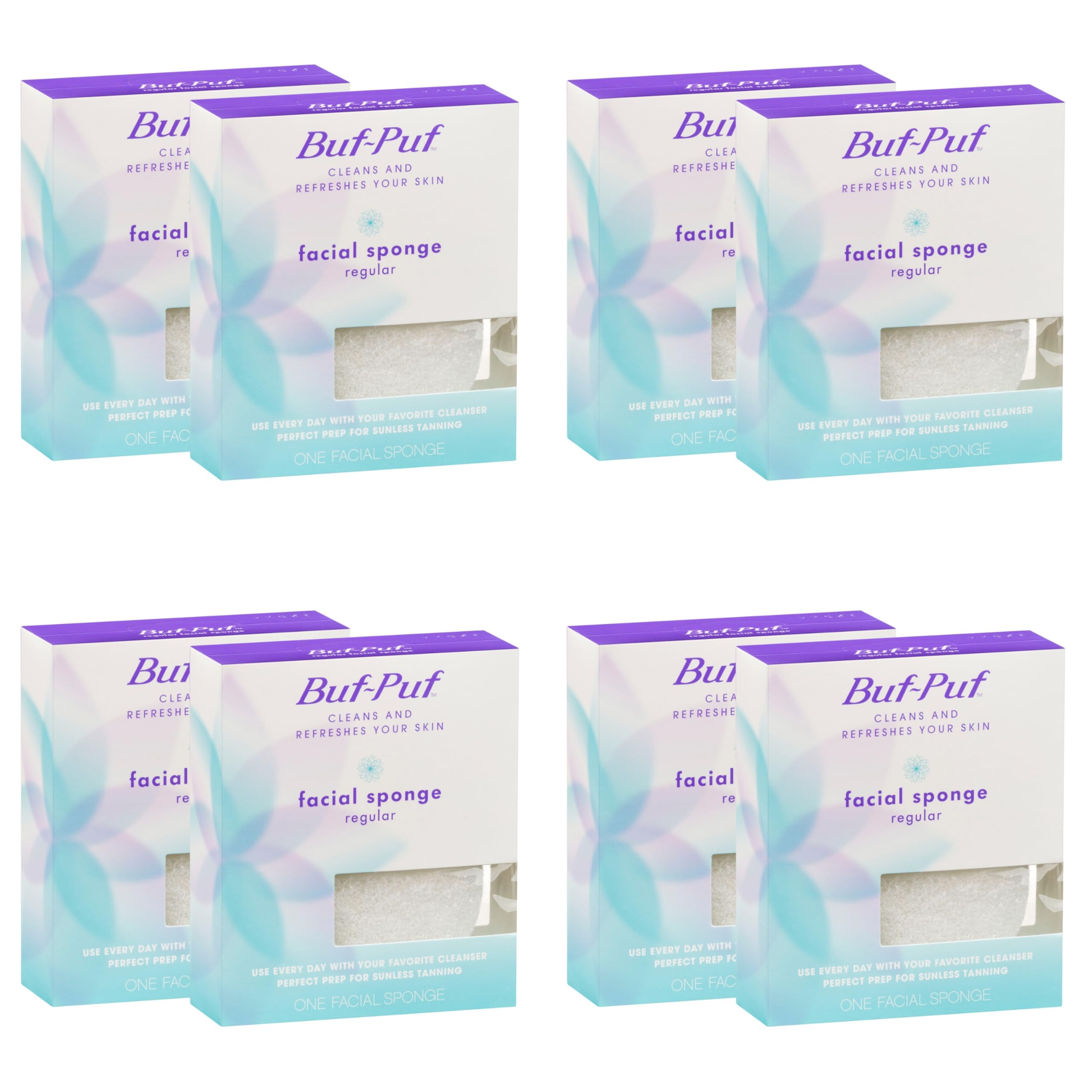 Buf-Puf Regular Facial Sponge 1 Each (Pack of 8)