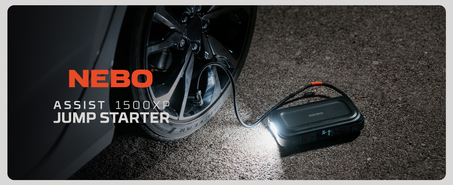 Amazon.com: NEBO Assist 1500A Jump Starter & Air Compressor | 1500
