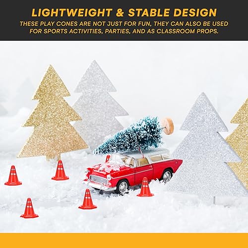 Miniatura 6 de Top Race Conos pequeños  Naranja brillante rojo y blanco  Juguete educativo de plástico para niños  Diseño ligero y estable  Ideal para enseñar