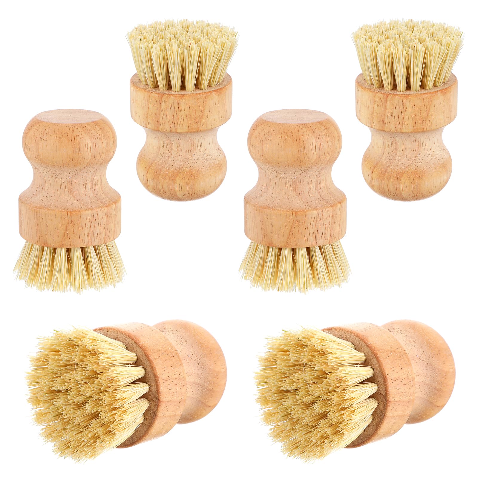 Brosses à vaisselle en bois et sisal naturel d'une qualité durable pour la cuisine