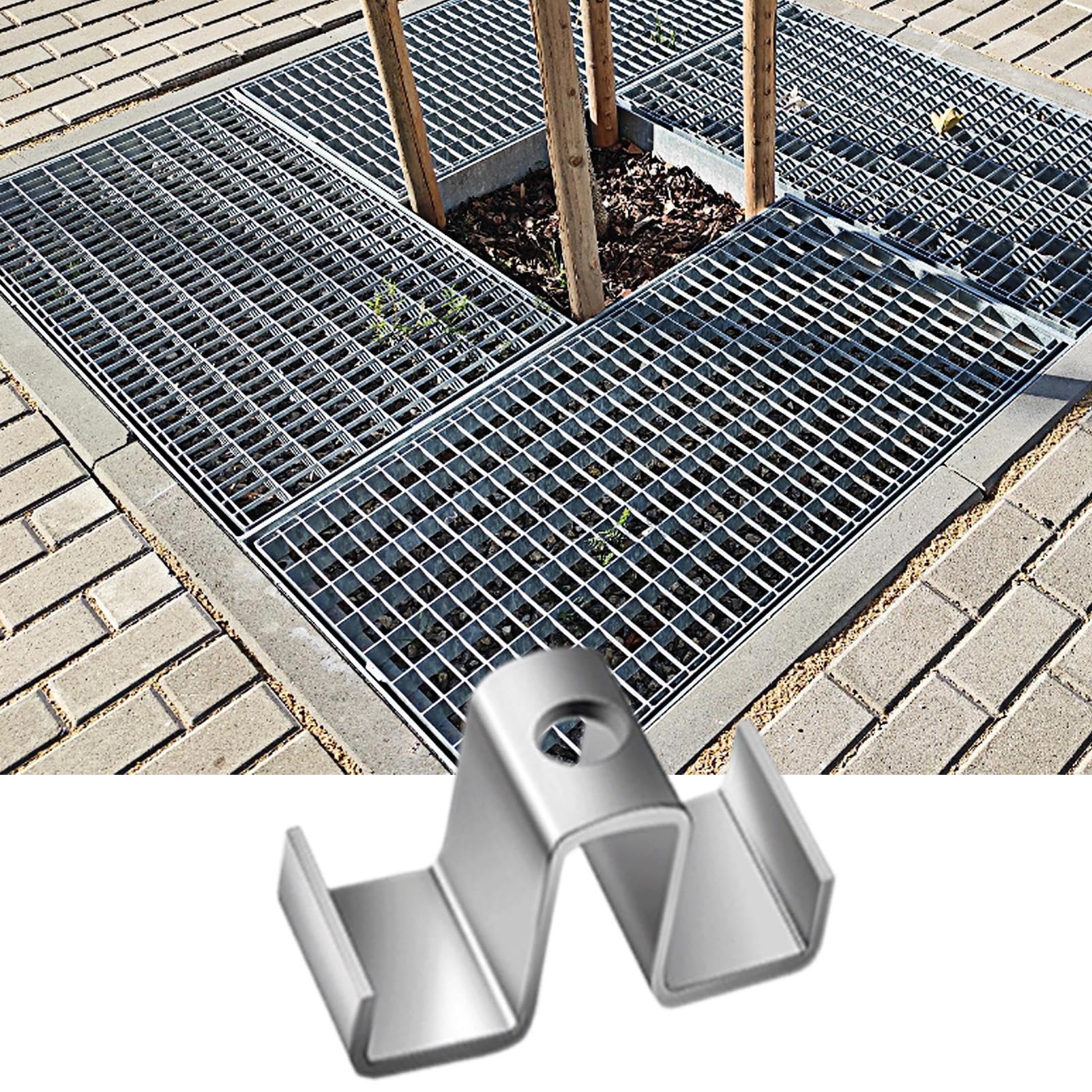 Clip per sella a griglia | 25 pezzi a griglia ad alte prestazioni | Elemento di fissaggio resistente alle intemperie per l'installazione di gradini, ponti, terrazze, sistemi di drenaggio, scale