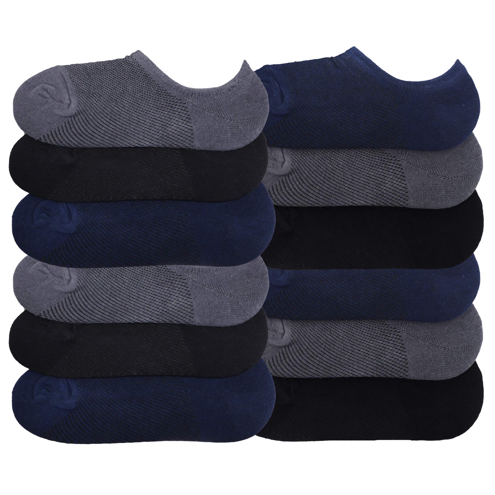 Angelina Cotton Blend No-Show Socks 12-Pack