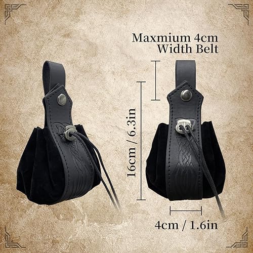 Miniatura 5 de 6 piezas de cinturón renacentista accesorios para disfraz, bolsa, falda, espada, rana, cuerno vikingo, funda para cinturón