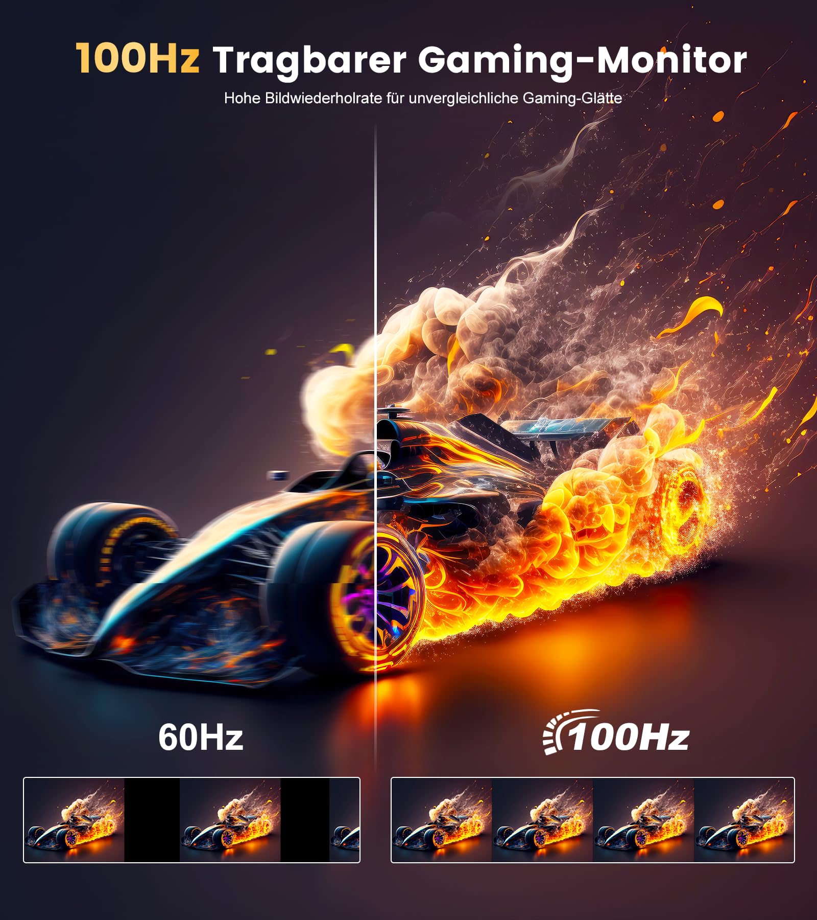 Monitor portatile 18,5 pollici FHD 1920x1080 con supporto integrato, USB C Mini HDMI per computer portatile/Smartphone/Xbox, compatibile con VESA (185B) - 4