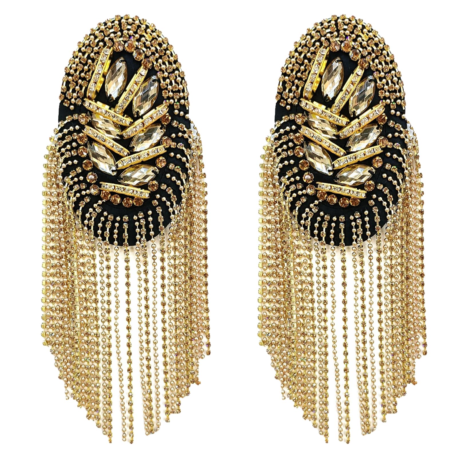 iEFiEL 18 Tipi Coppia Punk Rivetti Spalline Distintivo per Donne e Uomini Unisex Accessori di Giacca con Frange Nappa Spilla Spalla Moda Vintage Board Epaulet Argento A One_Size