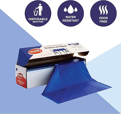 Miniatura 7 de Neatiffy Rollo de mantel de plástico desechable  54 pulgadas x 108 pies  Mantel impermeable para mesas rectangulares, cuadradas, redondas ovaladas