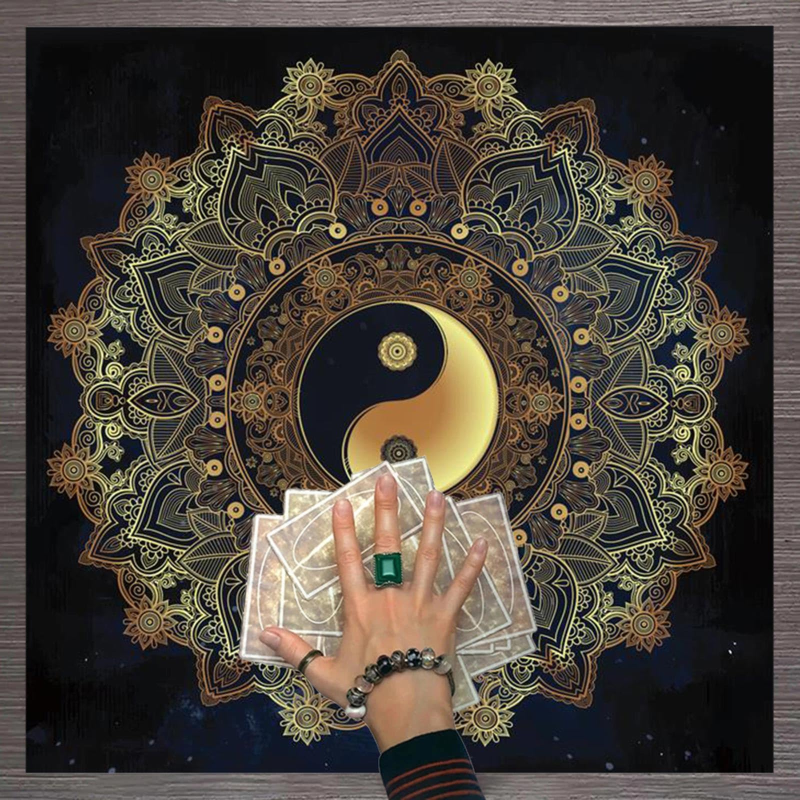 Tarocchi Tovaglia Rune Divinazioni Tavolo Astrologia Oracoli Gioco da tavolo Mat Forma Quadrata Pendolo Tovaglia
