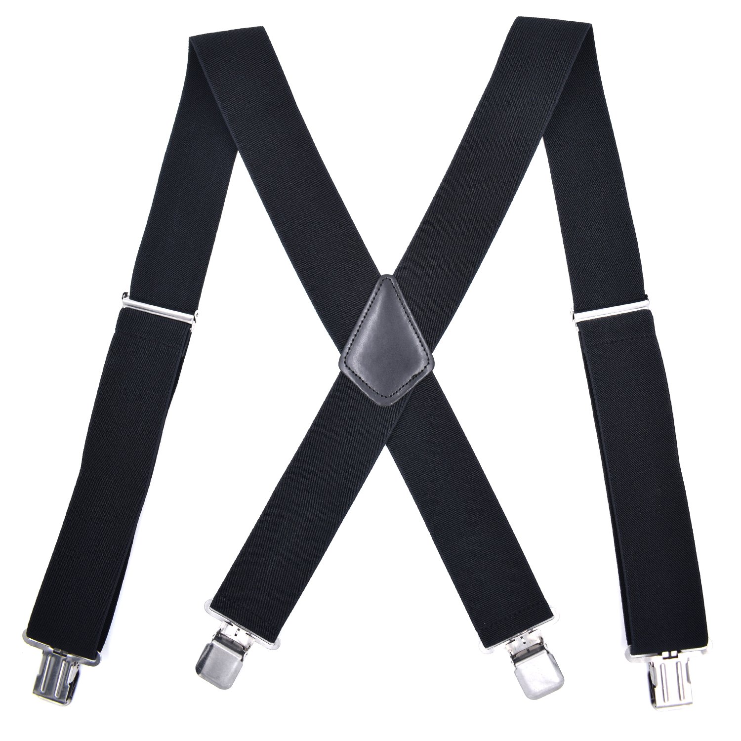HYCOPROTMens Braces Wide 4 Cm In X Form Elastic And Adjustable Heavy Duty Suspenders With 4 Strong Metal Clips, Durable Braces For Men And Women Trousers