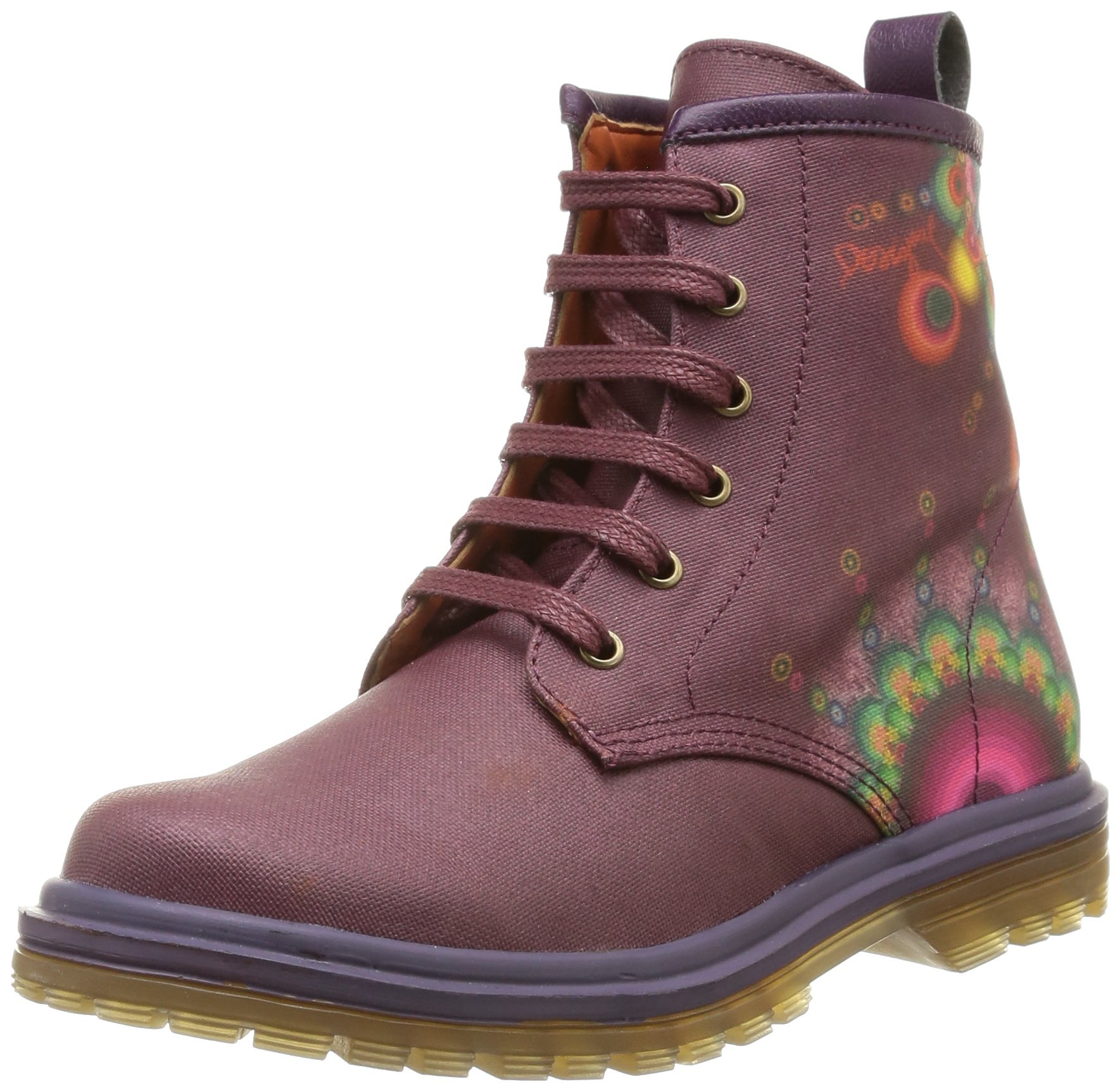 Desigual Botas de cordones Clara Berenjena EU 30