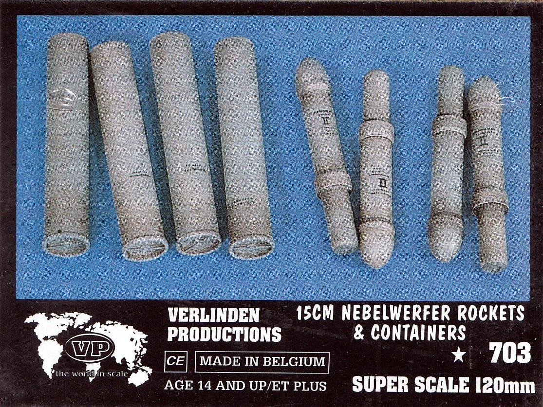 Verlinden VER0703 120mm 15cm Nebelwerfer Rockets & Containers [Model Building KIT Accessory]