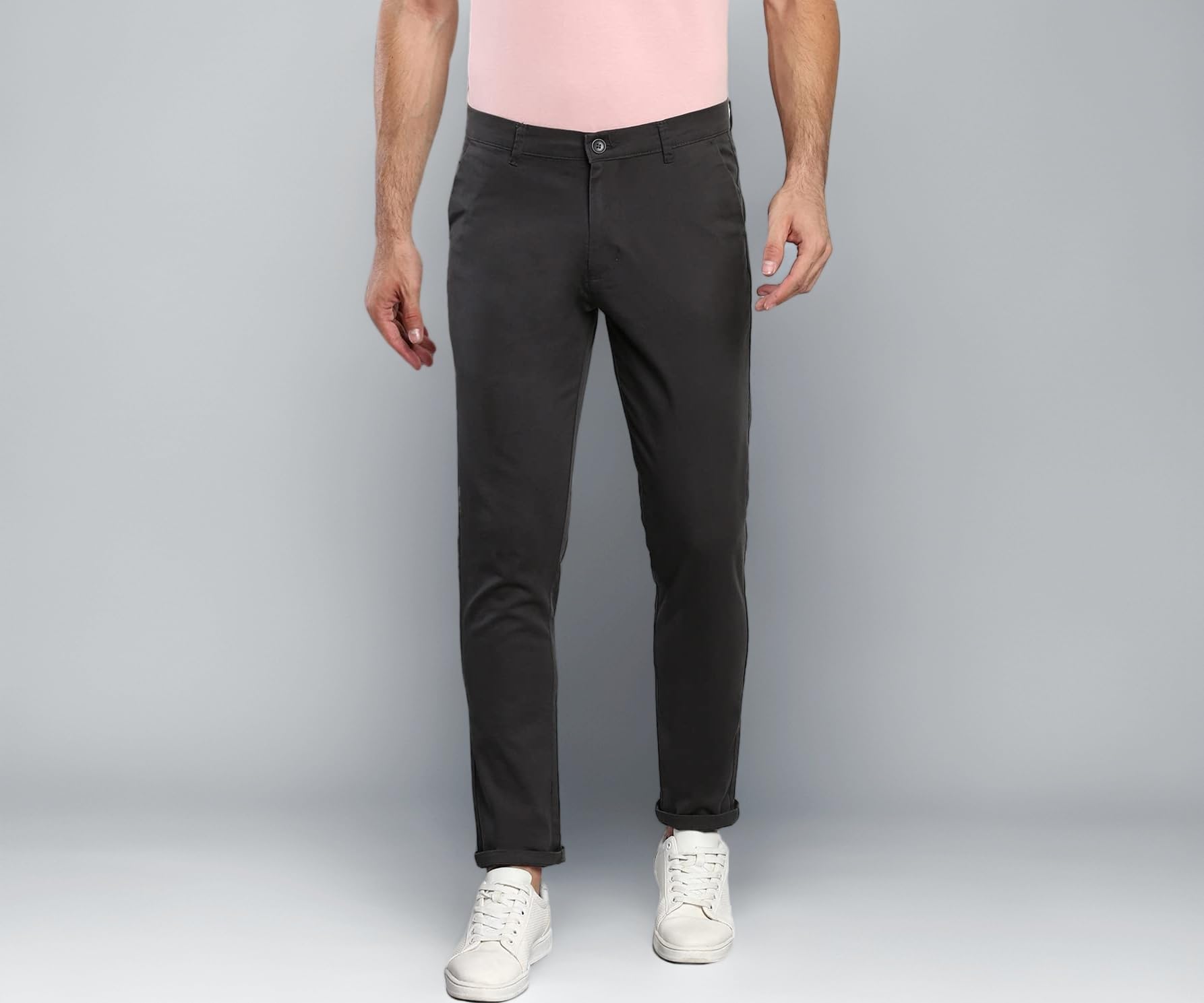 Dennis Lingo Men's Regular Fit Mid Rise Pants