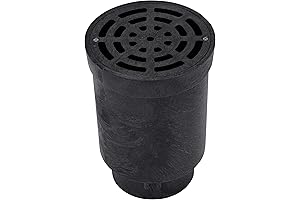 NDS Landscape Products FWSD69 6-Inch Round Surface Drain Inlet with Plastic Grate