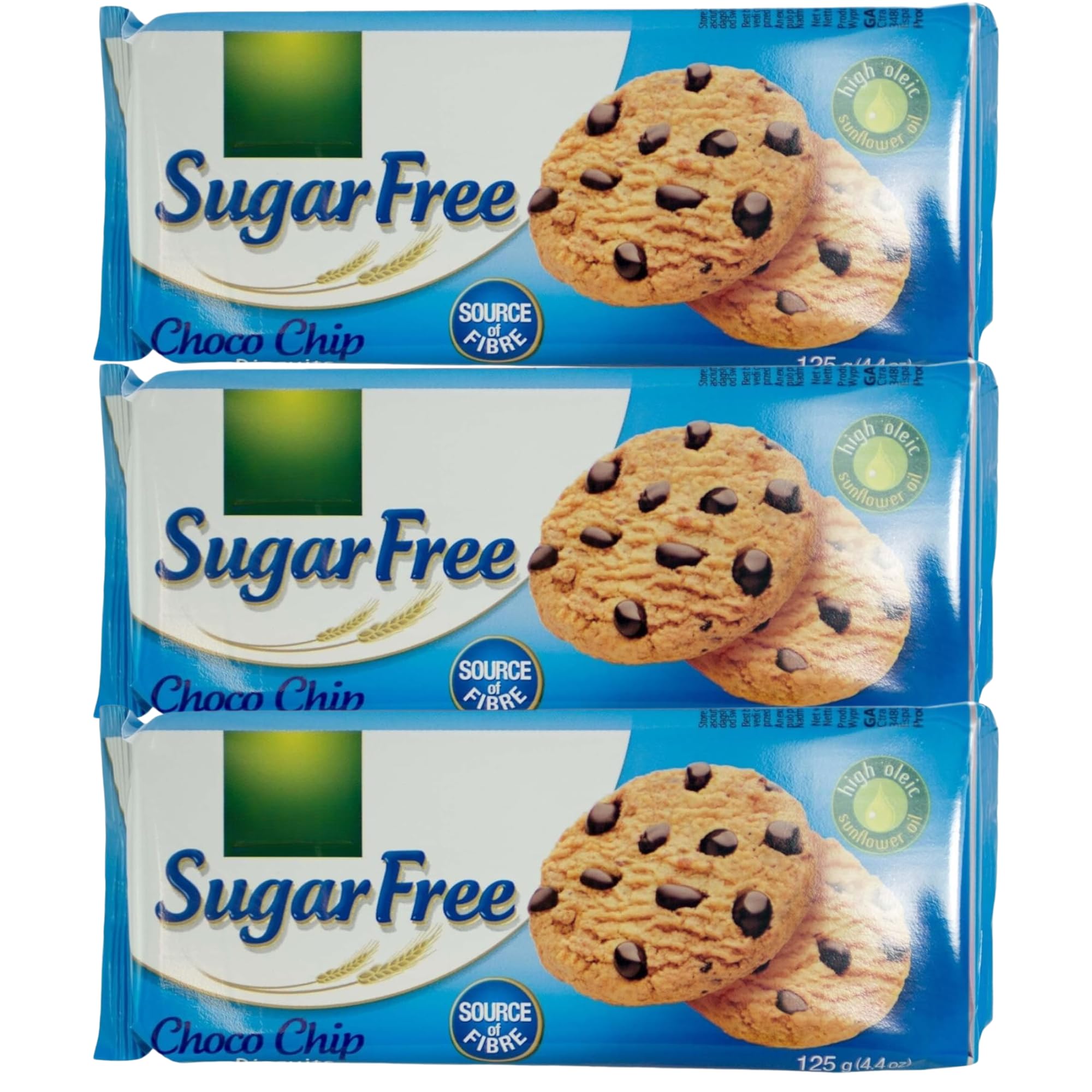 Sugar Free Biscuit Bundle with Sugar Free Chocolate Chip Biscuits 125g (3 Pack)