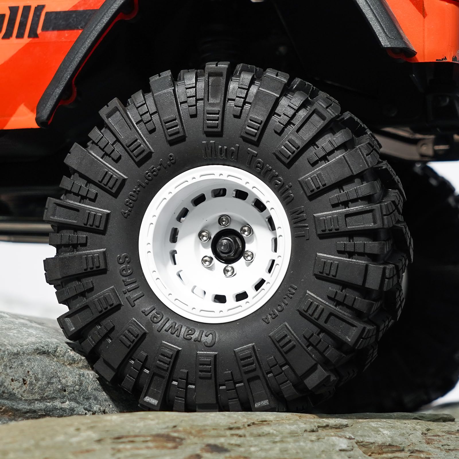 INJORA Cerchi 1.9" Offset -10mm in Alluminio CNC per 1/10 SCX10 TX4 RC Crawler Upgrade