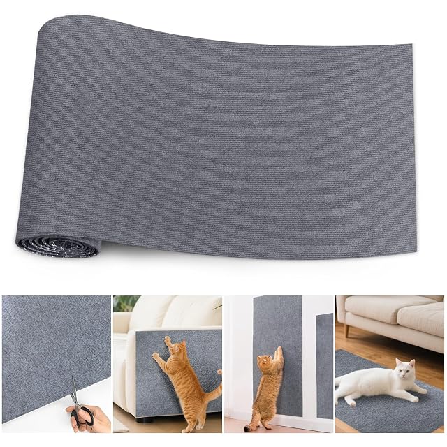 Alfombra Rascador para Gatos Autoadhesiva, Protector Sofa Gatos Arañazo, Tapete Rascador DIY para Gatos