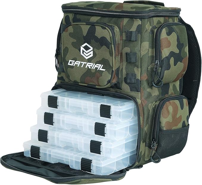 fishing backpack with trays