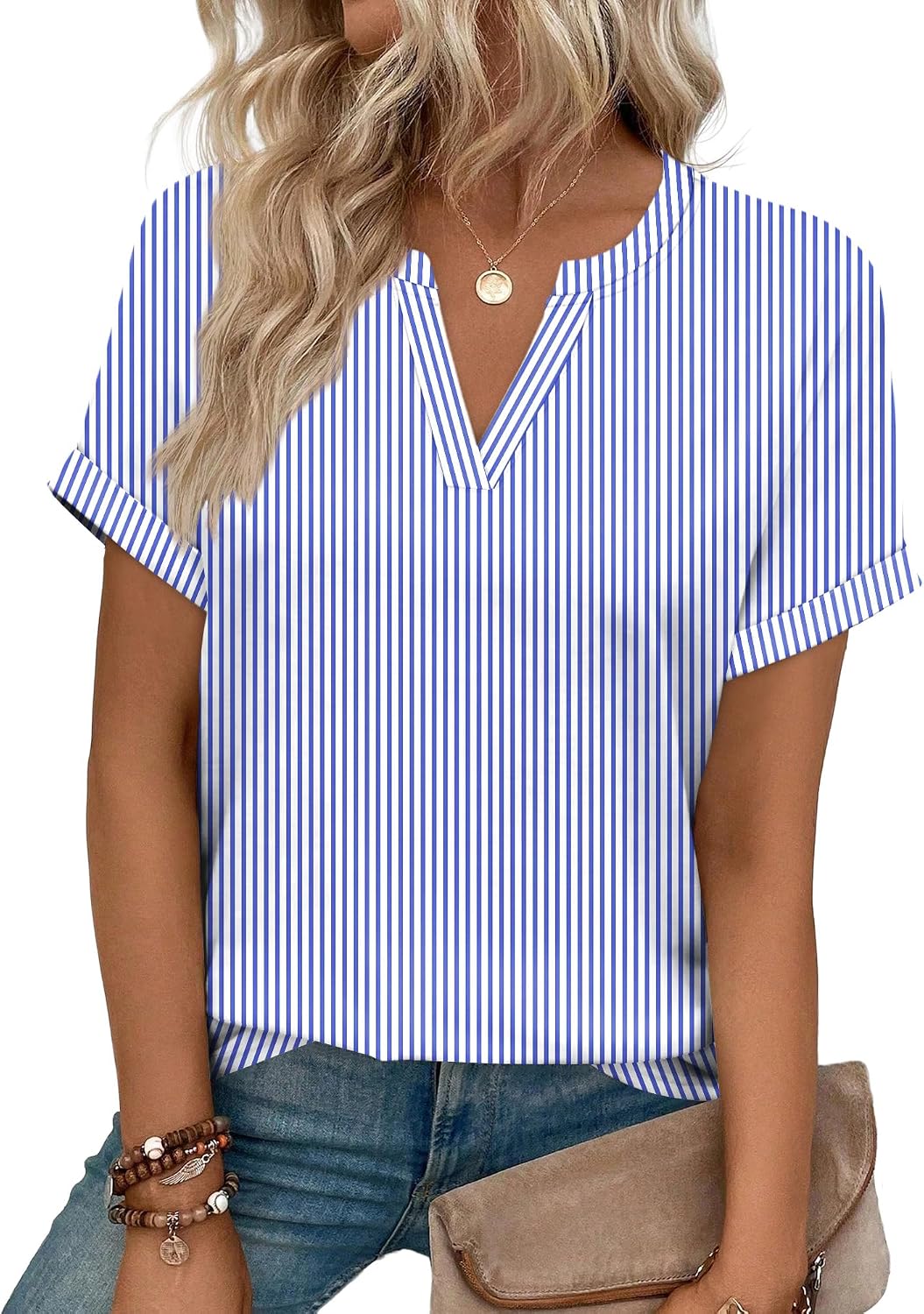  Womens Blouses Spring Tops Short Sleeve Shirts Dressy Casual Summer Vacation Fashion Clothing 2026 thumbnail