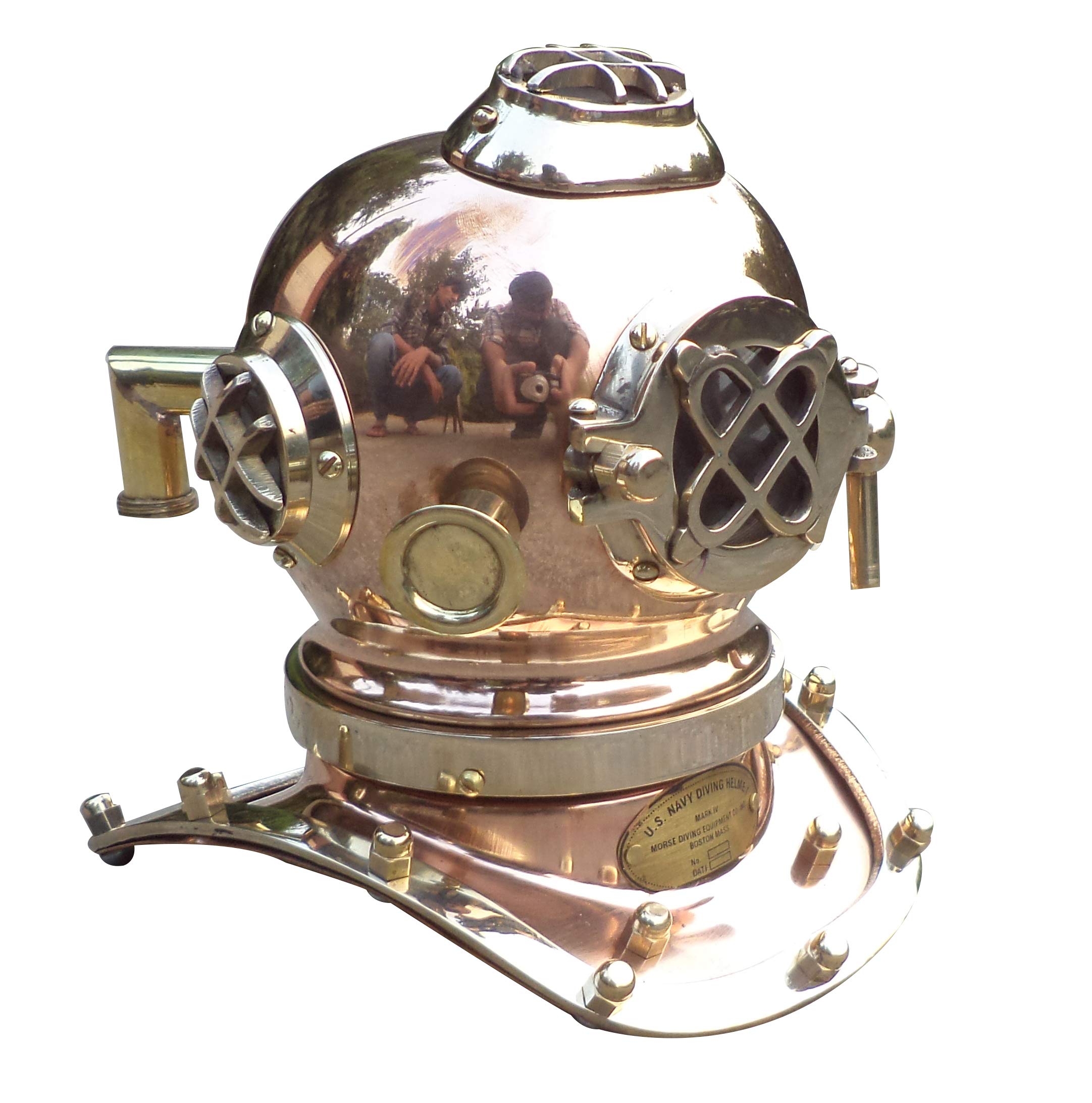 Antique Marine Mini Diving Helmet Replica Mark Us Navy Nautical Copper Finish