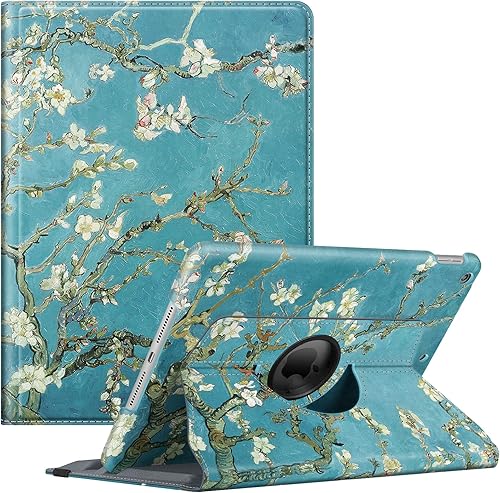 Funda giratoria Fintie para el nuevo iPad de 7a generación de 10.2" de 2019. Portalápices integrado Funda protectora inteligente giratoria de 360