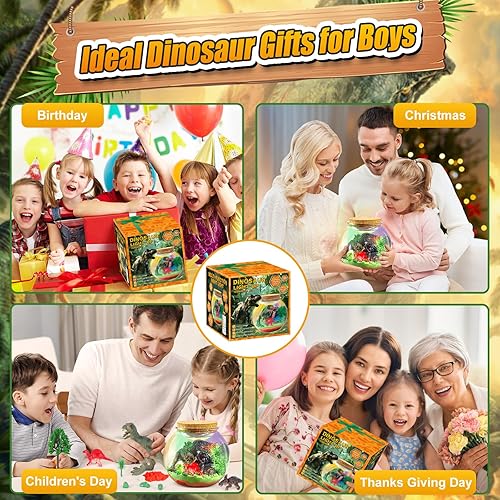 Miniatura 6 de Dinosaur Activities Toys-Dinosaur Terrarium Craft Kits for Boys-Birthday Gifts for Kids Age 4 5 6 7 8 Years Old
