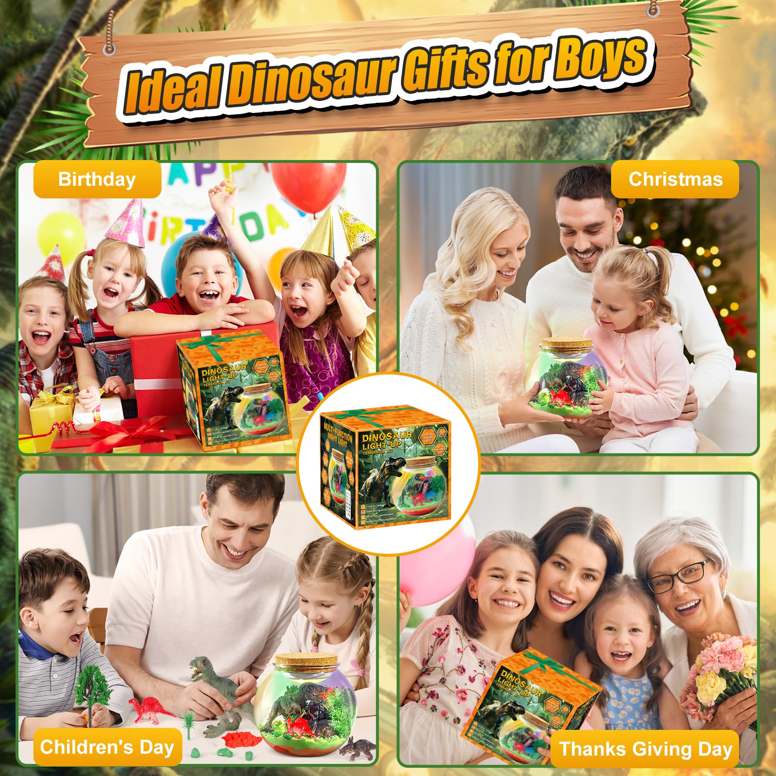 Dinosaur Terrarium Kit - Build Your Own Prehistoric World -6