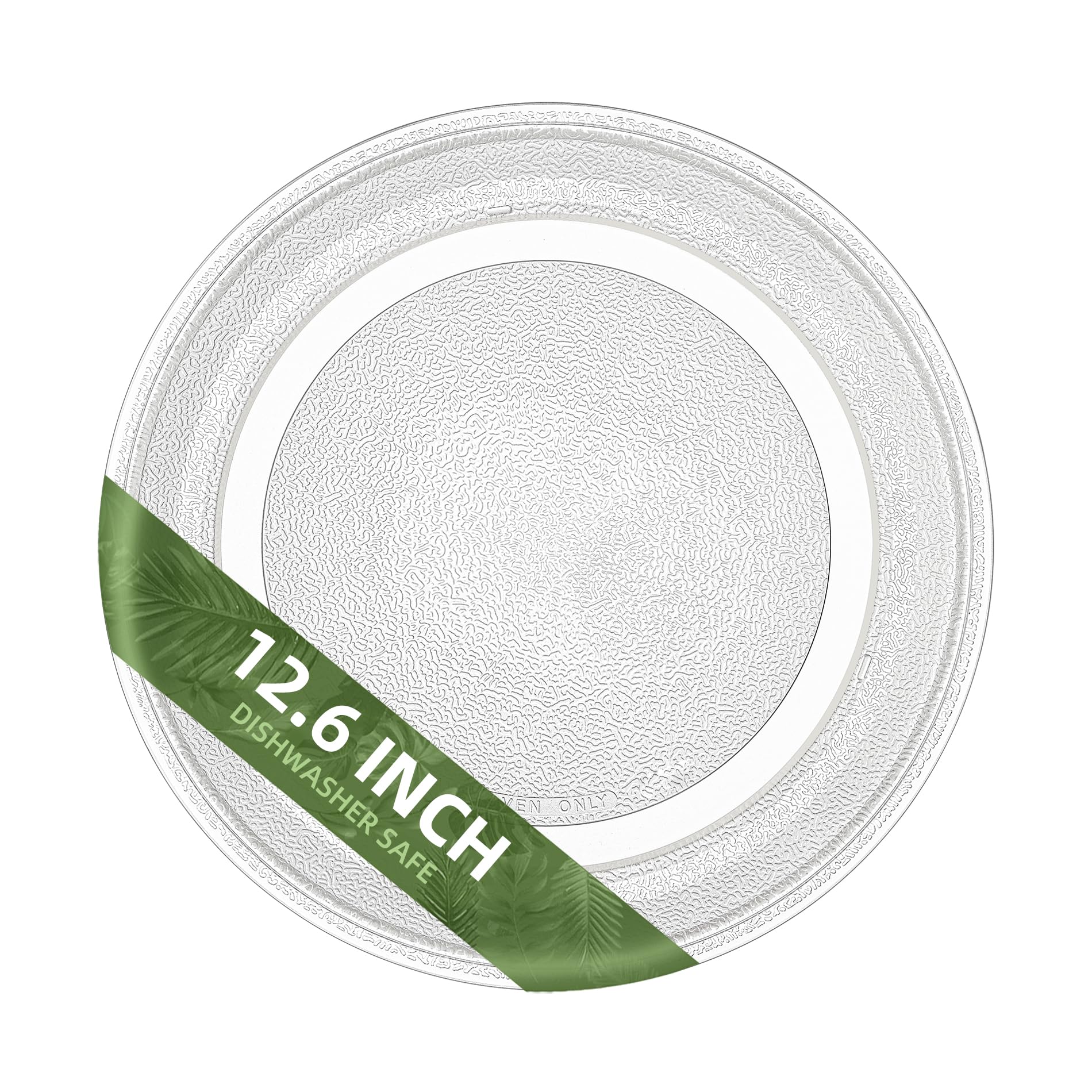12.6" microwave turntable plate replacement GE WB49X10139 WB49X10093 Compatible with 12 5/8 inch WPW10267856 Whirlpool Microwave Glass Turntable