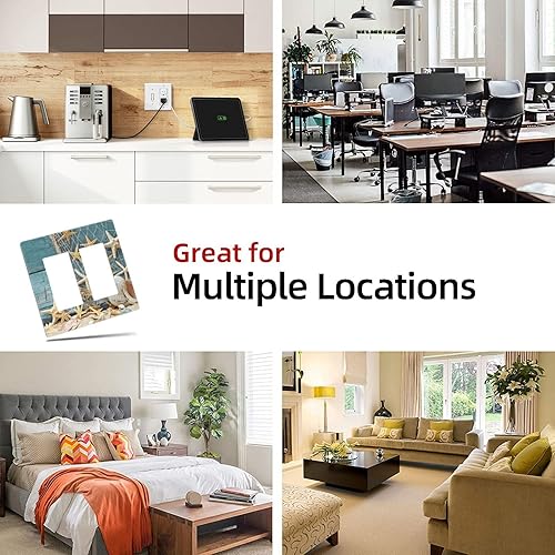 Vista 810 de Placa de pared con interruptor de luz de doble interruptor de pared para niños, diseño de dinosaurio, galaxia, espacio exterior, planeta, nebulosa