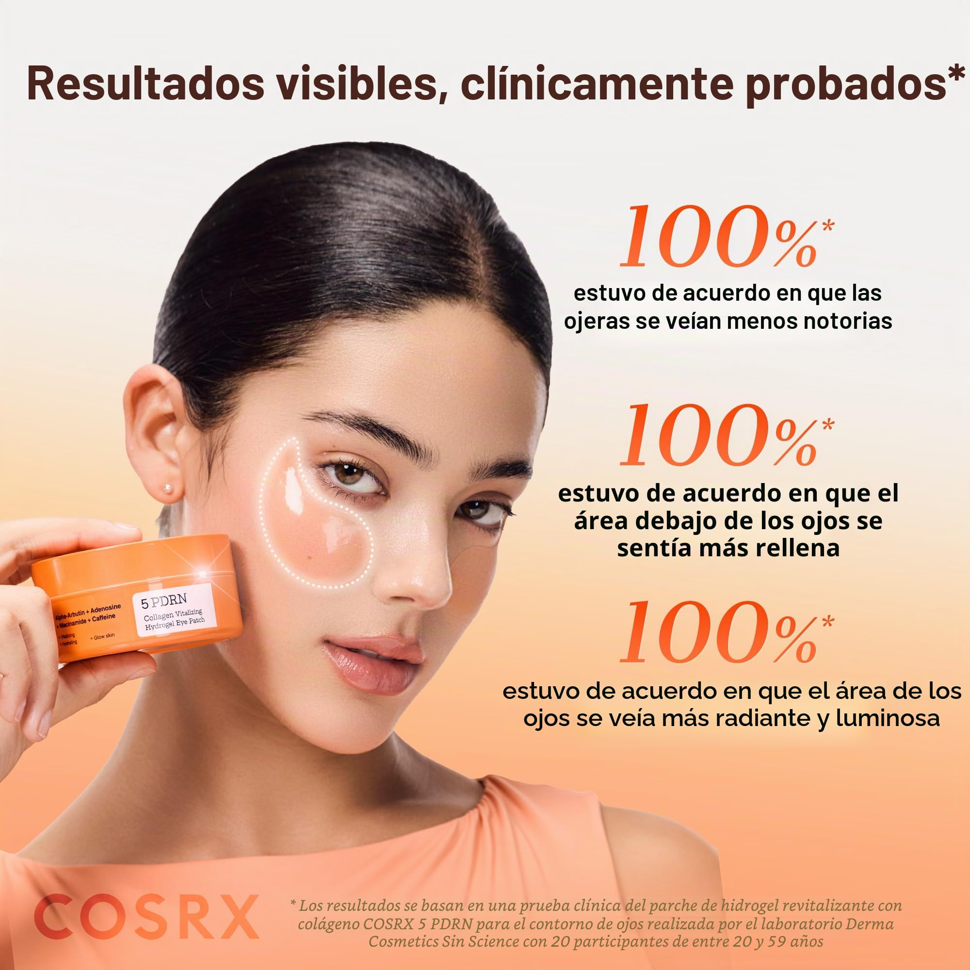 COSRX 5 PDRN Parches de hidrogel vitalizantes de colágeno, 60 parches, parches desinflamatorios para debajo de los ojos con PDRN, colágeno, mascarillas para ojos para una zona de ojos más suave y con