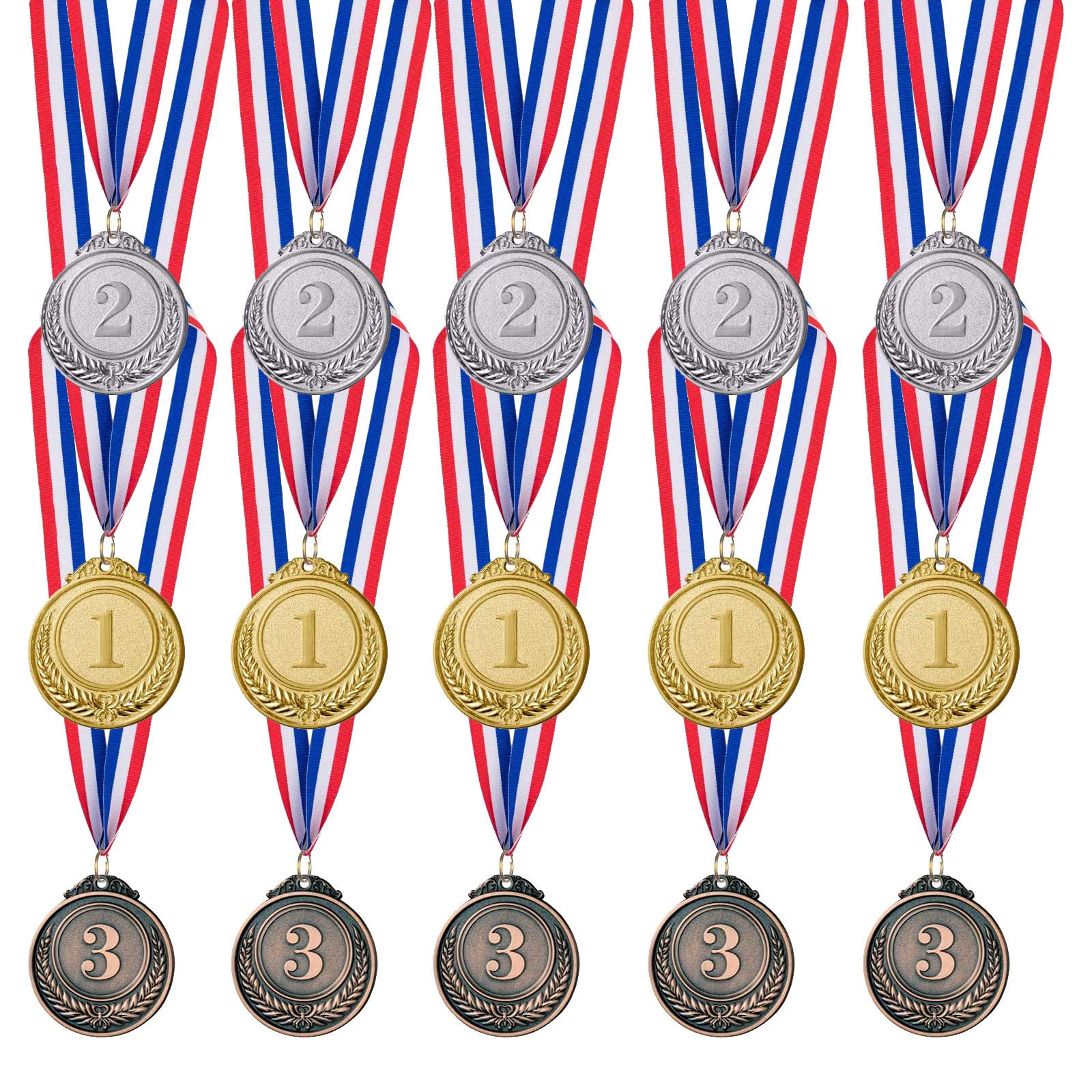 Buy Hoon 15 Pcs Winner Gold Silver Bronze Medals, Olympic Style Medal