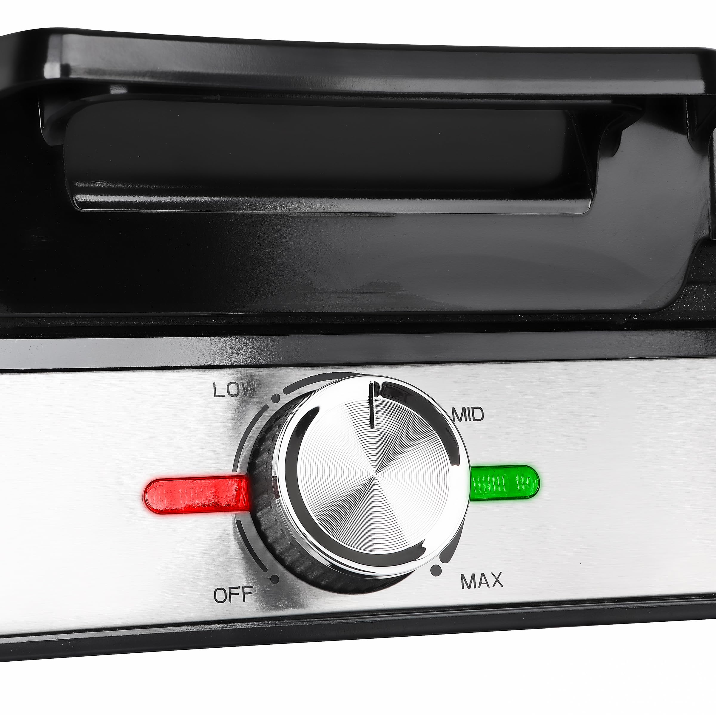 Gofrera para 2 gofres rectangulares (14,5 × 9 cm) - Control de temperatura, gofrera para 2 gofres, antiadherente, compacta y resistente, potencia 1600 W
