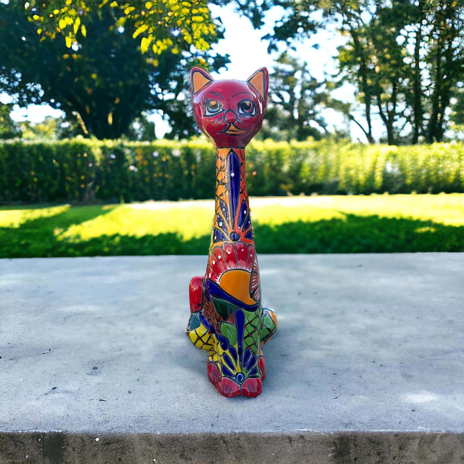 Talavera Cat Statue