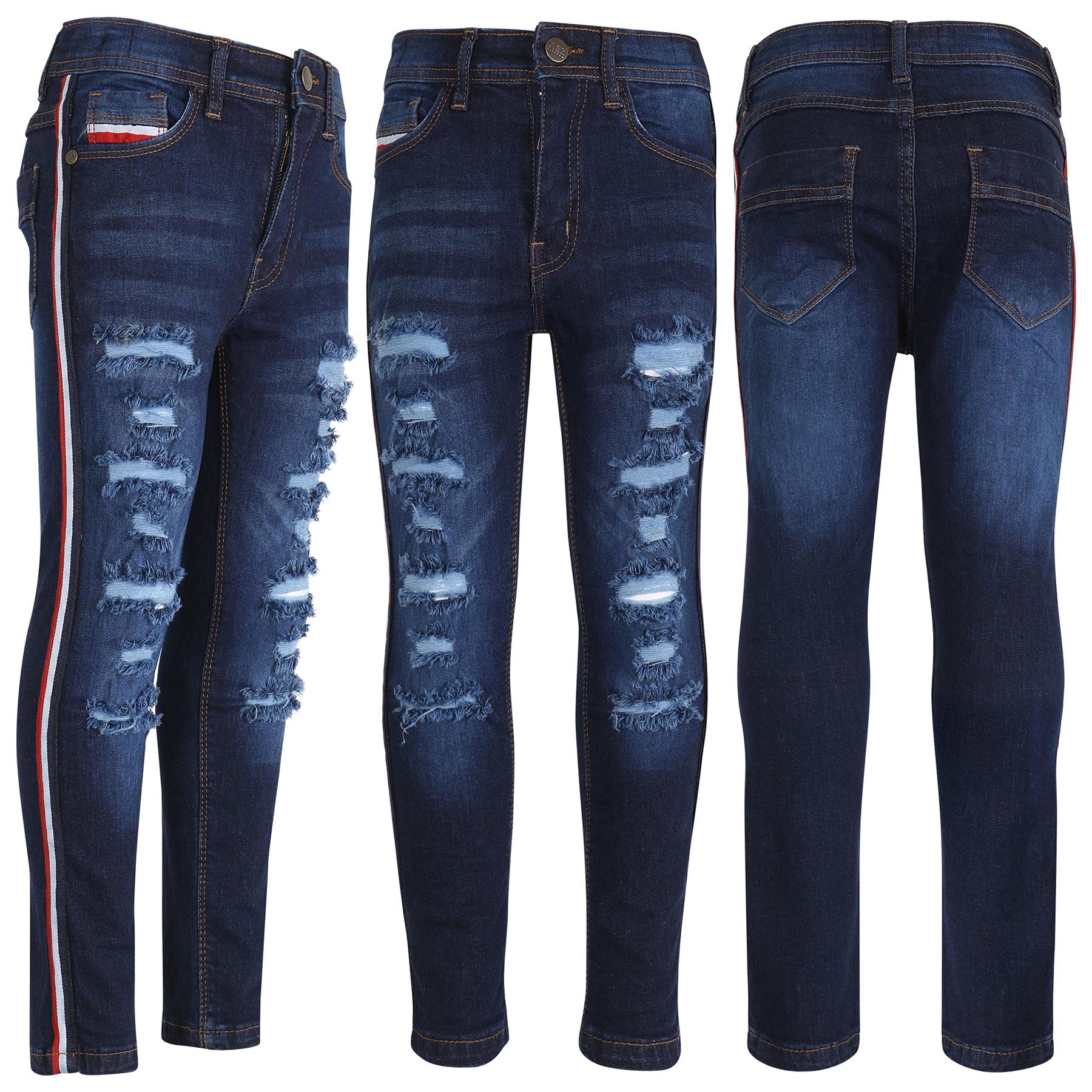 A2Z 4 Kids Ragazze Stretch Lightweight Jeans Comfortable Denim Ripped Skinny Jeans Moda Fit Pantaloni All'aperto Casual Pantaloni per età 3-14 Anni