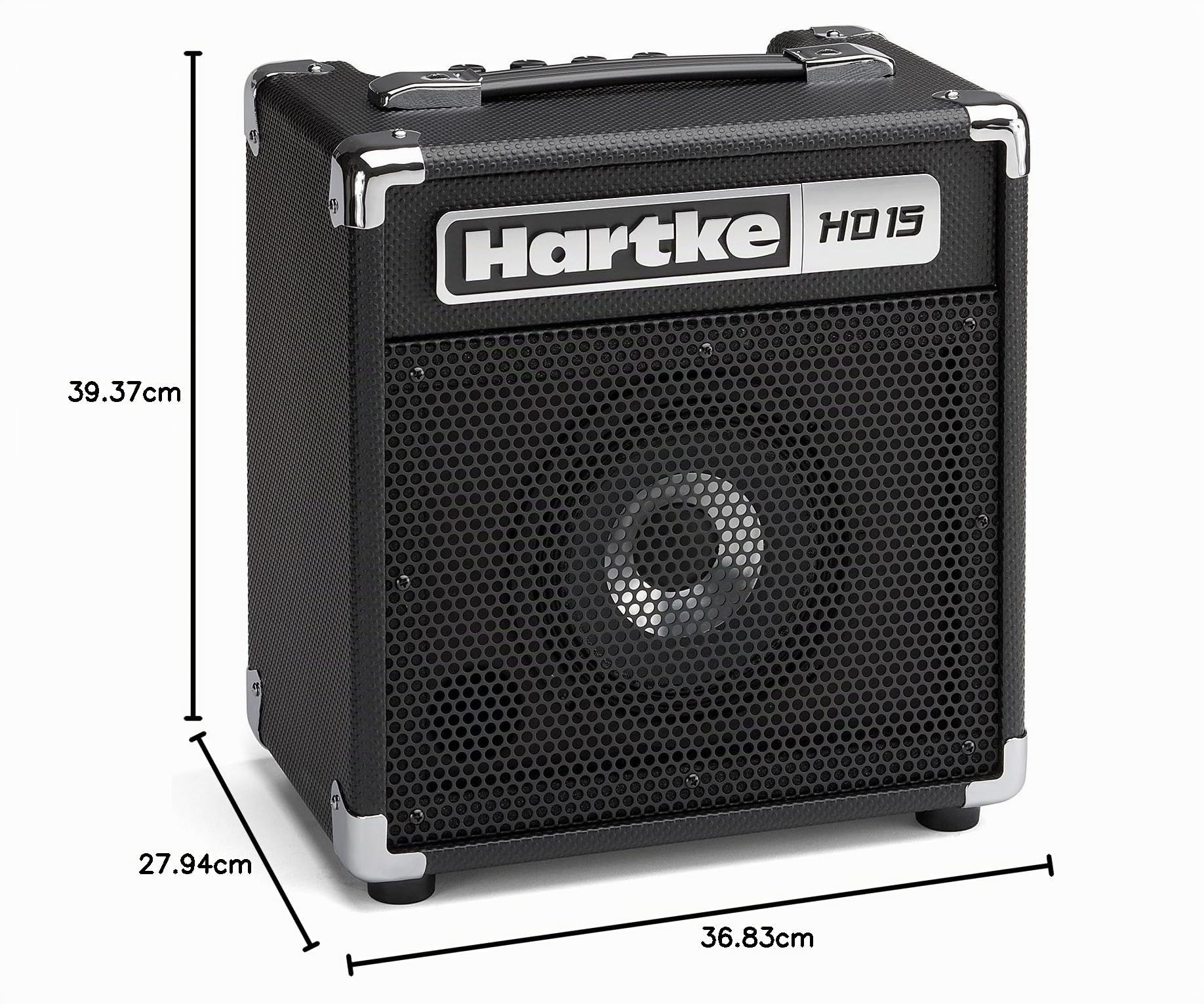 Hartke HD15 15‑Watt Bass Combo mit 6.5'' HyDrive Speaker und 3‑Band EQ für Übungsraum und Heimgebrauch