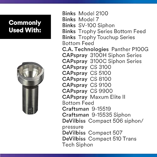 Miniatura 4 de 3M Adaptador de pistola de pulverización PPS 2.0 #S18, 26054, hembra de 38 pulgadas, 18 hilos NPS, conecta numerosas marcas de pistolas de pintura