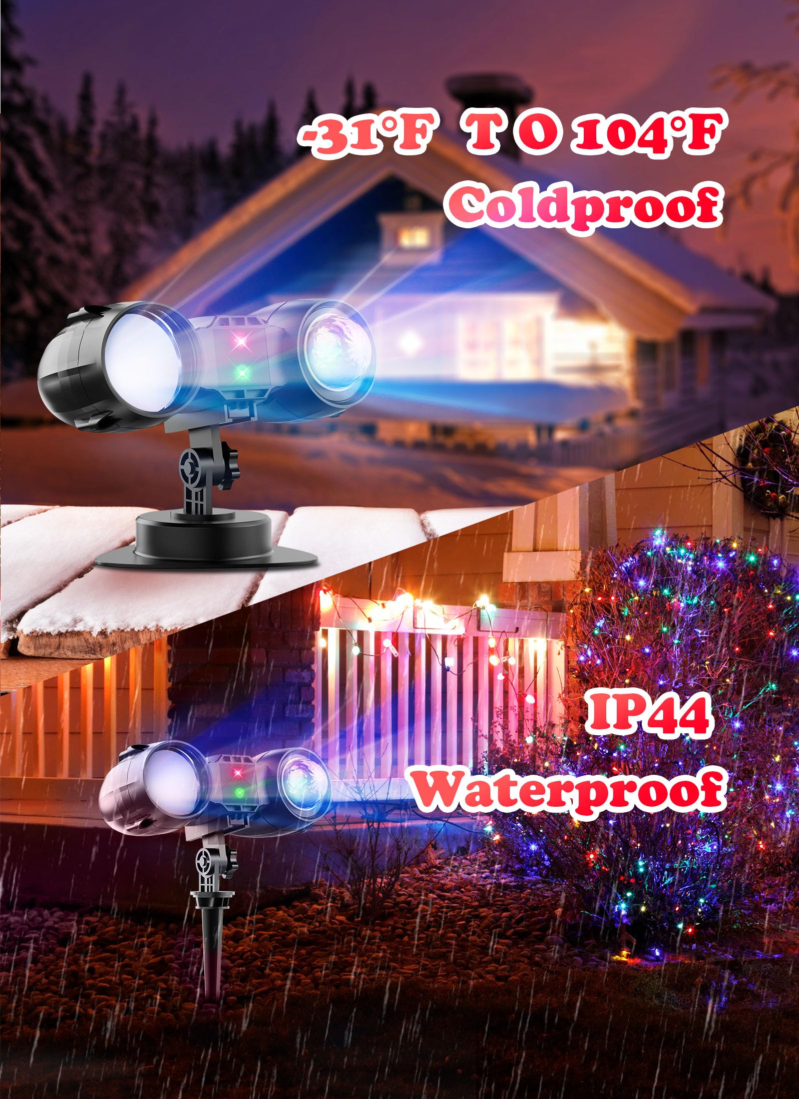 Amazon.com: Minetom 3 in 1 Halloween Christmas Projector Lights