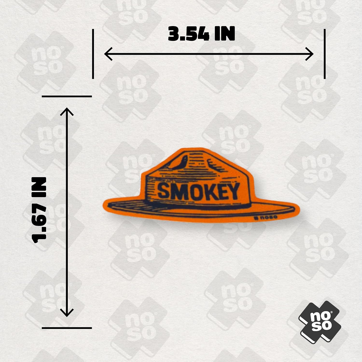 Noso Smokey Bear Officially Licensed Patch, Peel & Stick No-Sew Waterproof Fabric Patch for Jackets, Tents, Rain Shells, Sleeping Pads, Hats, Outdoor Gear & Clothing, Supports Wildfire Prevention