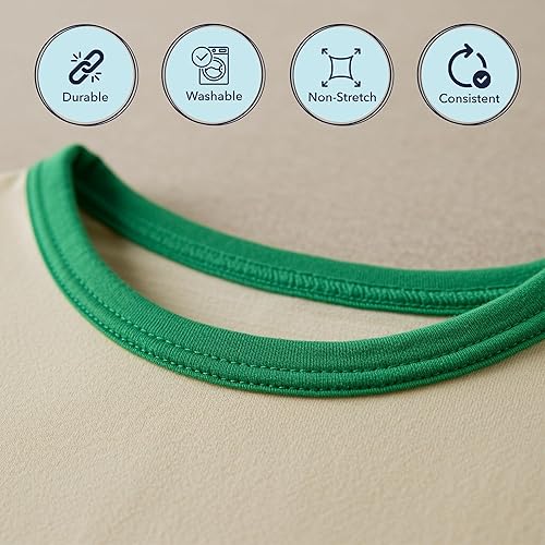 Miniatura 6 de Mandala Crafts Cinta al bies blanca de un solo pliegue para costura, 58 pulgadas 55 yardas, cinta de bies de un solo pliegue para dobladillo, cinta