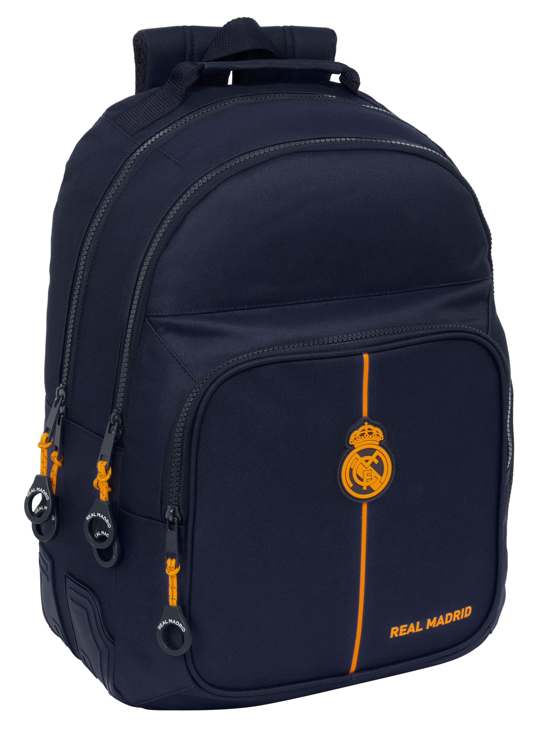 Safta REAL MADRID 2ª EQUIPACIÓN 24/25 - Mochila Escolar Infantil, Ideal para Niños de Diferentes Edades, Cómoda y Versátil, Calidad y Resistencia, 32x15x42 cm, Color Azul Marino