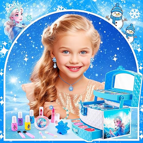 Miniatura 2 de Juguetes para niñas, kit de maquillaje para niñas, lavables para niñas, juguetes congelados para niñas de 3, 4, 5, 6, 7, 8, 9, 10, 11, 12 años,