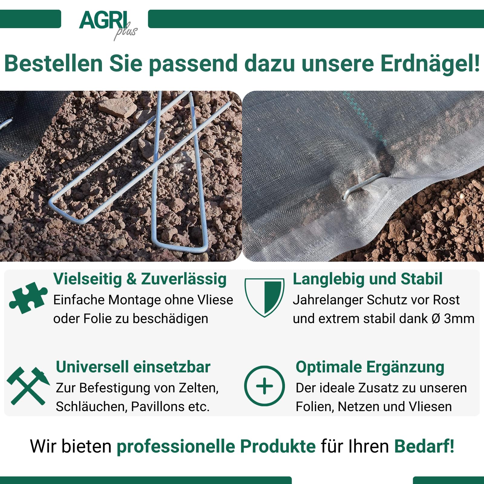AGRI plus Hackschnitzelvlies I 4 x 6 m I Verschiedene Maße I Reißfestes 200 g/m² Abdeckvlies für Hackschnitzel I Vlies für langfristigen Schutz I Hackschnitzel-Abdeckung wetterfest & UV-beständig