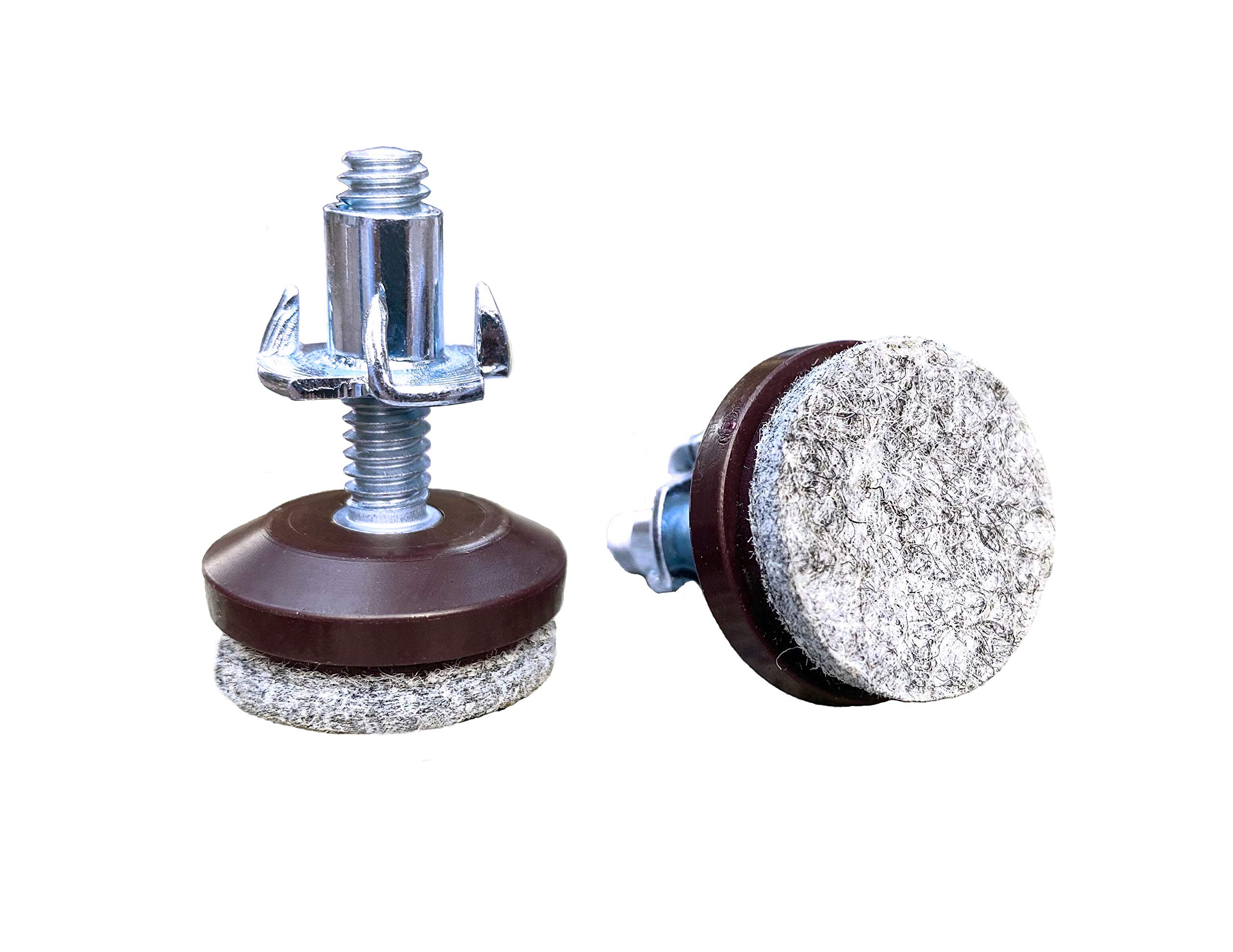 Yongle Store Furniture Feet, 4 Pack, levelers T-Nut Leg Leveler,Adjusting Foot Furniture Levelers |Furniture Feet, Inch Size (1/4” Bolt, 4 Pack)