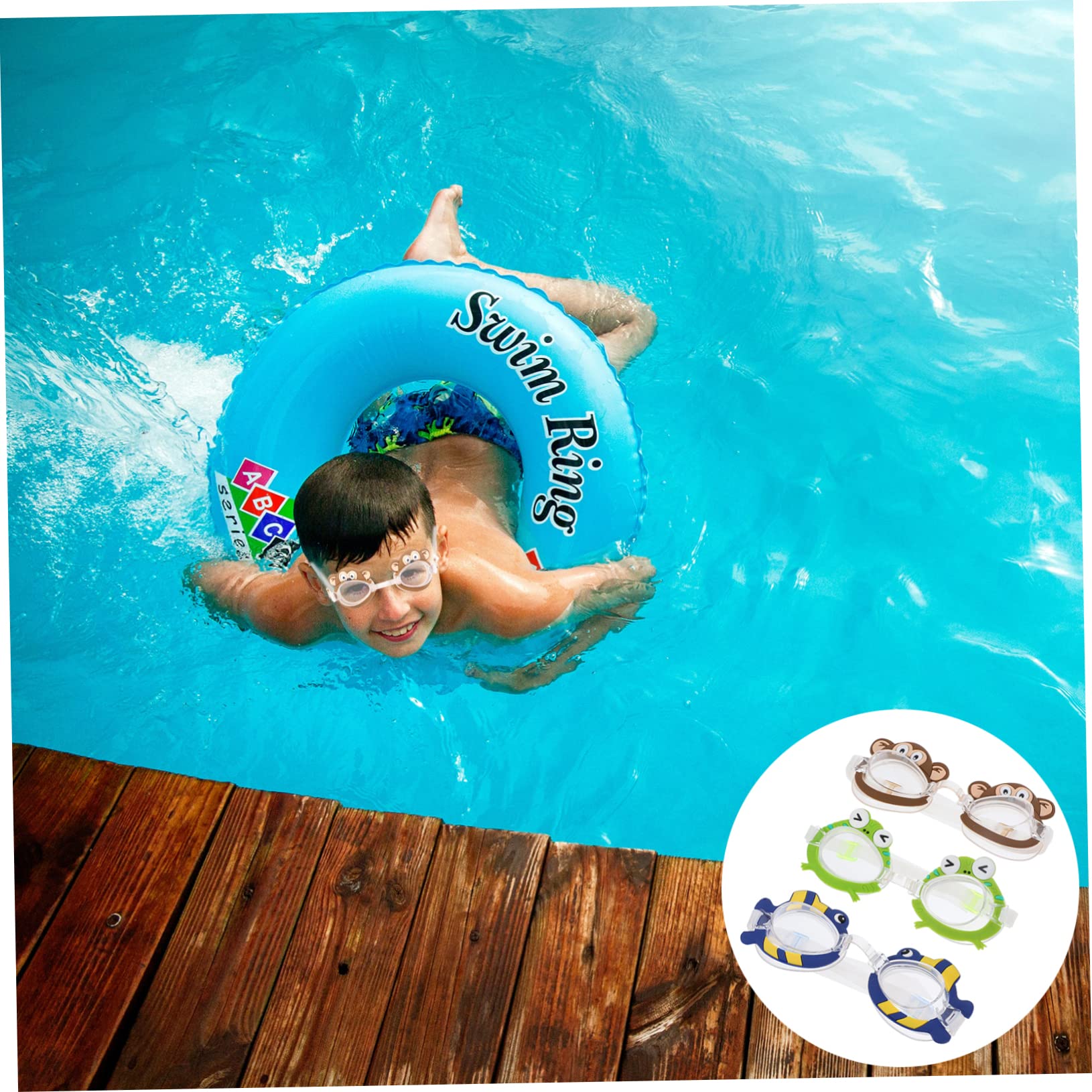 YARNOW 6 Occhialini Da Nuoto Per Bambini Scheda Di Aspirazione Subacquea In Pvc Per Bambini