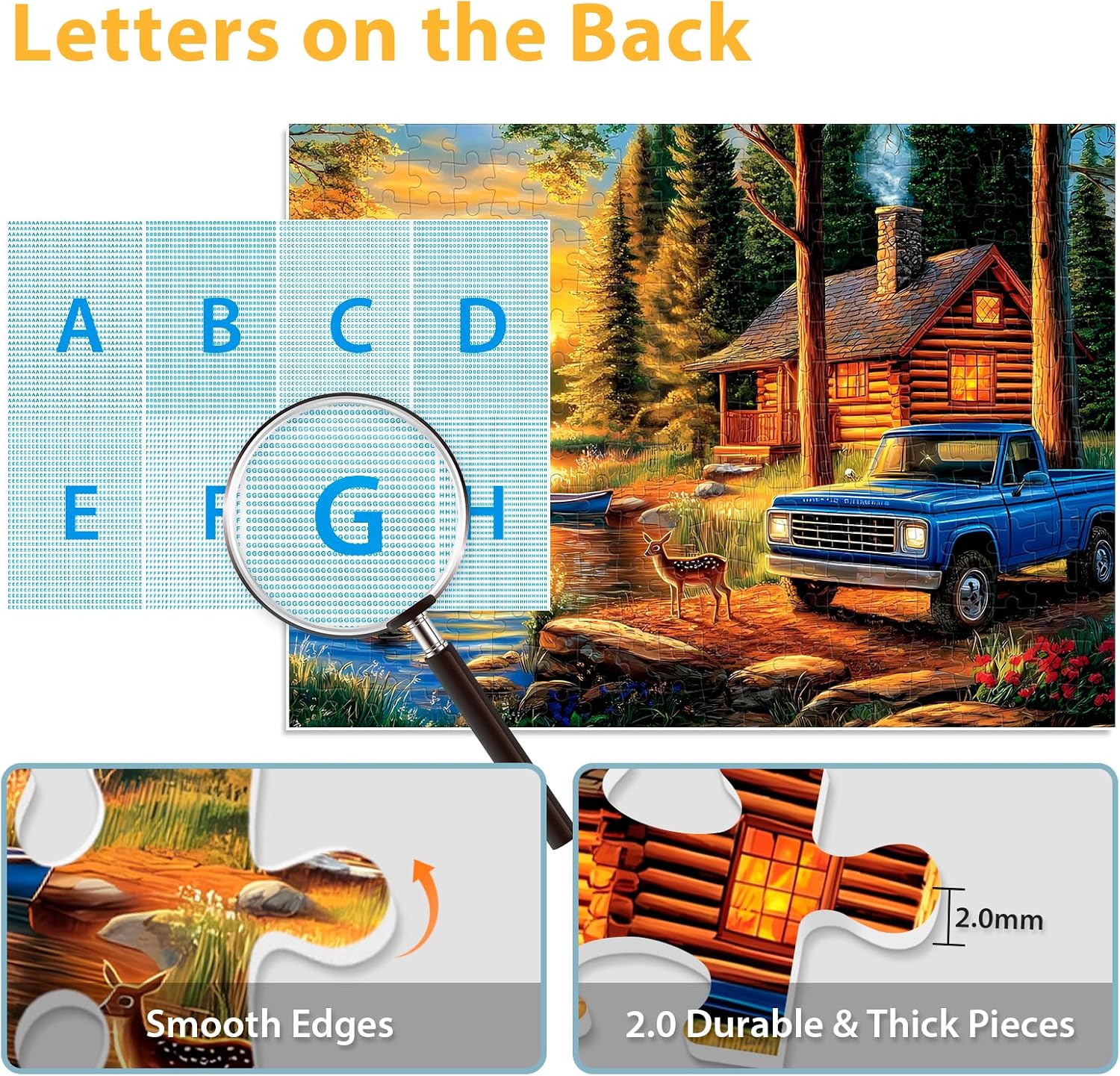 300 Piece Jigsaw Puzzle for Adults, Deer Forest Puzzles 300 Pieces for Adults Fit Together Perfectly, Challenging Puzzle for Friends Family Activity Game Nights- Finished Size 20.5×15